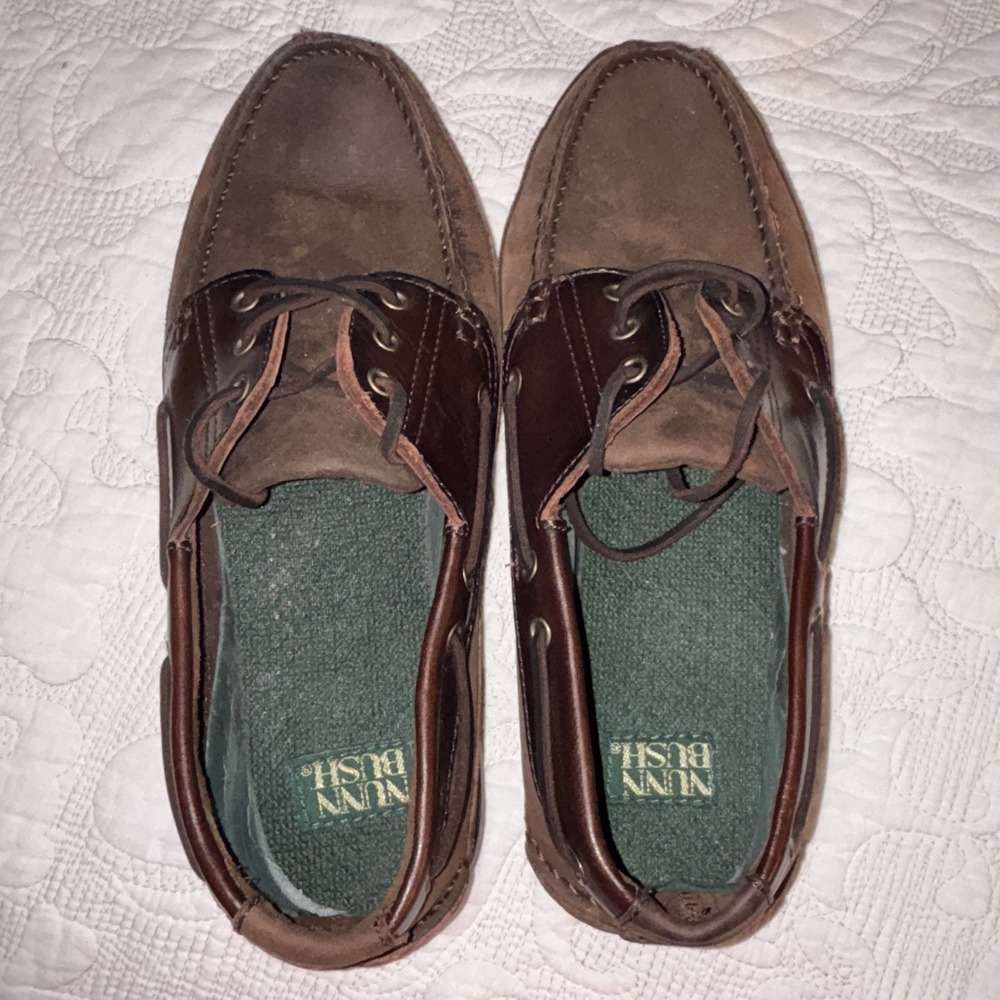 Nunn Bush Men's Size‎ 10 M Slip On Dress Loafers Brown Leather With Laces